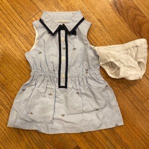 Janie and Jack bee collared dress 3-6 mo NWOT